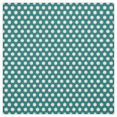 Dunkle Aquamarine Polka Dots Stoff (Muster)
