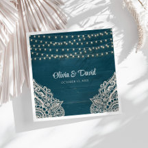 Dunkle Aquamarine rustikale Elegance Hochzeit von 