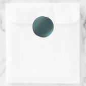 Dunkle Aquamarine Script-Doppelmonogram-Wachs-Sieg Runder Aufkleber (Tasche)