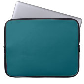 Dunkle Aquamarine Solid-Color-Notebookhülle Laptopschutzhülle (Vorderseite)