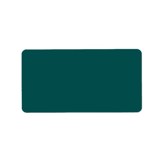 Dunkle Aquamarine Solid-Farbe Adressaufkleber (Vorne)