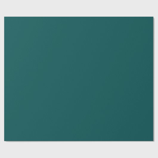 Dunkle Aquamarine Solid-Farbe Geschenkpapier (Flach)
