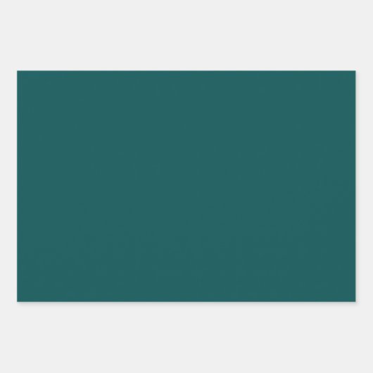 Dunkle Aquamarine Solid-Farbe Geschenkpapier Set (Vorderseite 3)