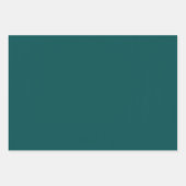 Dunkle Aquamarine Solid-Farbe Geschenkpapier Set (Vorderseite 2)