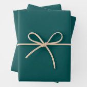 Dunkle Aquamarine Solid-Farbe Geschenkpapier Set (Beispiel)