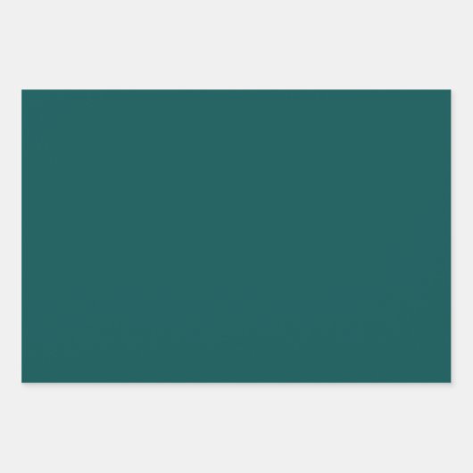 Dunkle Aquamarine Solid-Farbe Geschenkpapier Set (Vorderseite 3)