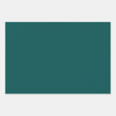 Dunkle Aquamarine Solid-Farbe Geschenkpapier Set (Vorderseite)