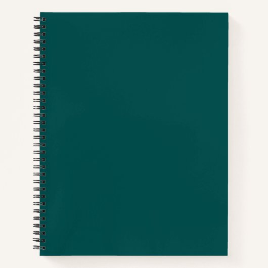 Dunkle Aquamarine Solid-Farbe Notizblock (Vorderseite)