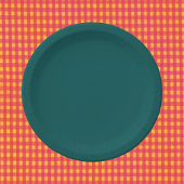 Dunkle Aquamarine Solid-Farbe Pappteller