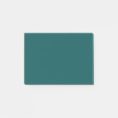 Dunkle Aquamarine Solid-Farbe Post-it Klebezettel (Vorderseite)