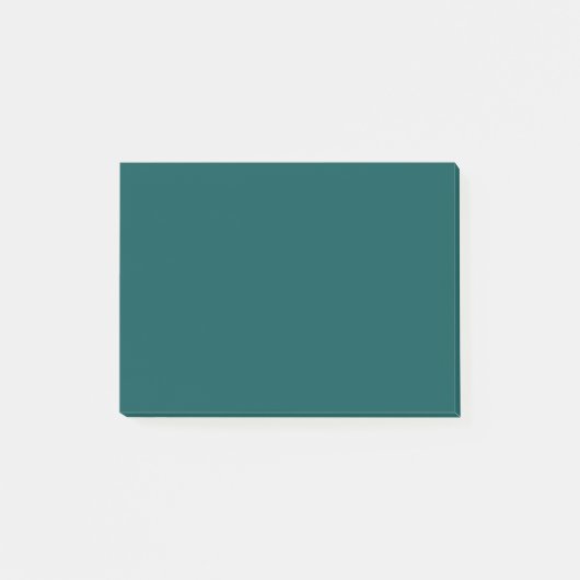 Dunkle Aquamarine Solid-Farbe Post-it Klebezettel (Vorderseite)