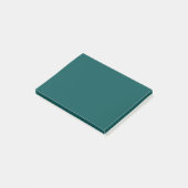 Dunkle Aquamarine Solid-Farbe Post-it Klebezettel (angewinkelt)