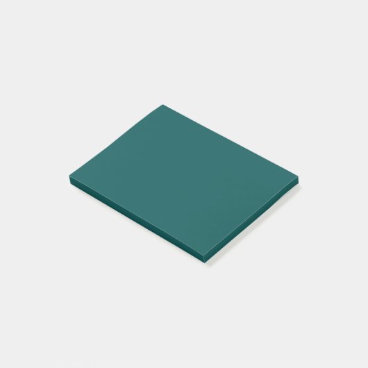 Dunkle Aquamarine Solid-Farbe Post-it Klebezettel (angewinkelt)