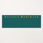 Dunkle Aquamarine Solid-Farbe Yogamatte (Vorderseite (Horizontal))