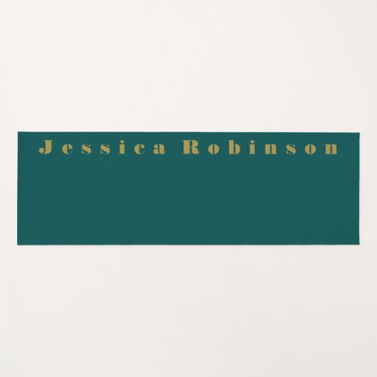 Dunkle Aquamarine Solid-Farbe Yogamatte (Vorderseite (Horizontal))