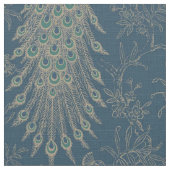 Dunkle, Aquamarine und Viktorianische Friedhöfe im Stoff (Nahaufnahme)