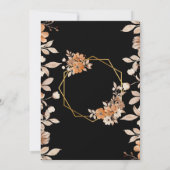 Dunkle Aquarellfarbe Blume Save the Date Einladung (Rückseite)