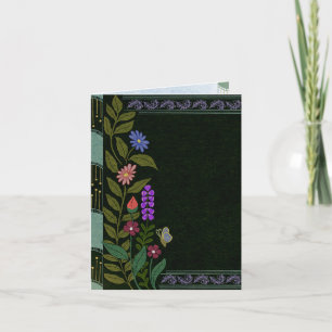 Dunkle Ästhetik Elegant Vintage Botanisch Floral Einladung
