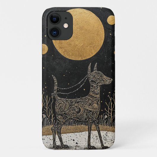 Dunkle Ästhetik Hund Silhouette Fantasy Hunde Lieb Case-Mate iPhone Hülle (Rückseite)