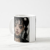 Dunkle Ästhetik Kaffeetasse (Vorderseite Links)