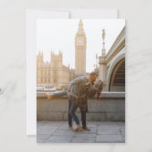 Dunkle Ästhetik Save the Date blorisch - rot & sch Einladung (Rückseite)