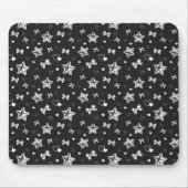 Dunkle Ästhetik Y2K Coquette Silberband Herz Mousepad (Vorne)
