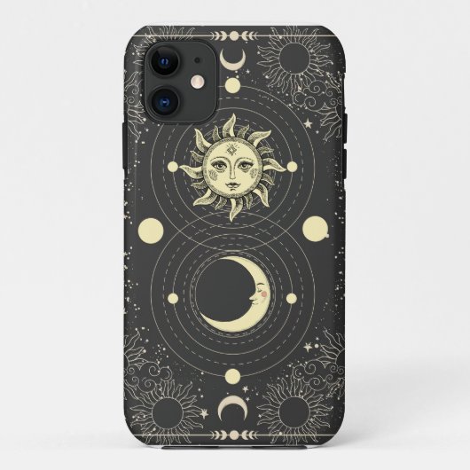 Dunkle ästhetische Tarot Sun Moon Wolken Case-Mate iPhone Hülle (Rückseite)