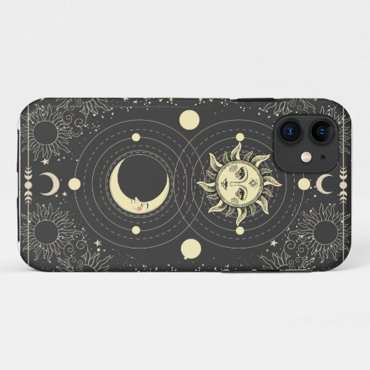 Dunkle ästhetische Tarot Sun Moon Wolken Case-Mate iPhone Hülle (Rückseite (Horizontal))