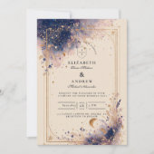 Dunkle Astrologie-Hochzeit Einladung (Vorderseite)