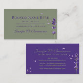 Dunkle ätherische Öle Lavendel Lila Visitenkarte (Vorne/Hinten)