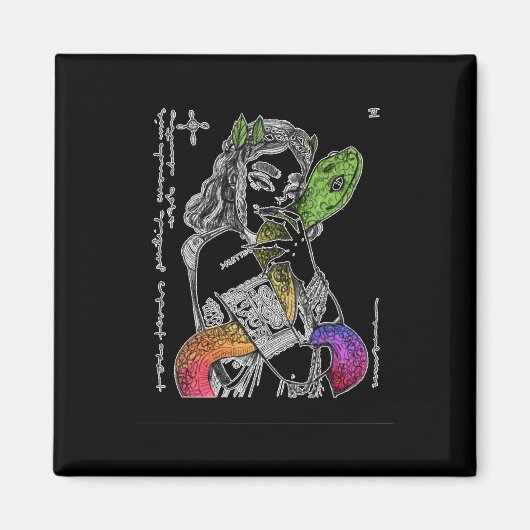 Dunkle Aufkleber5 Magnet (Vorne)