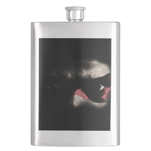 Dunkle Augen Flachmann (Vorderseite)