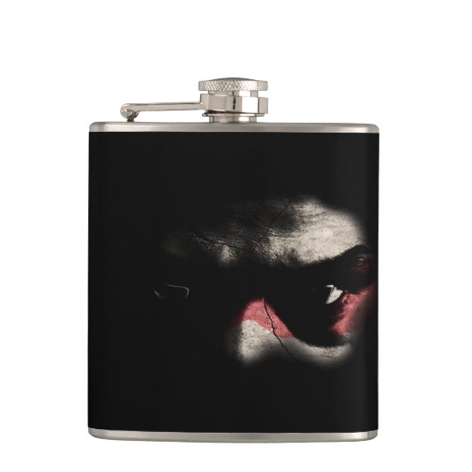 Dunkle Augen Flachmann (Vorderseite)