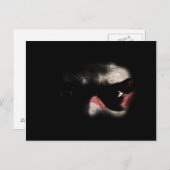 Dunkle Augen Postkarte (Vorne/Hinten)