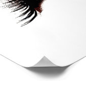 Dunkle Augen, rote Lippen Frauen sehen sich der Ku Poster (Ecke)