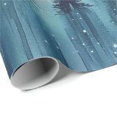 Dunkle Aurora Borealis Nachtwald (10) Geschenkpapier (Rolleneckpunkt)