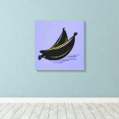 Dunkle Banane – Minimale Grafik-Kunst Leinwanddruck (Insitu (Holzboden))