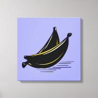 Dunkle Banane – Minimale Grafik-Kunst 