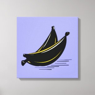 Dunkle Banane – Minimale Grafik-Kunst Leinwanddruck