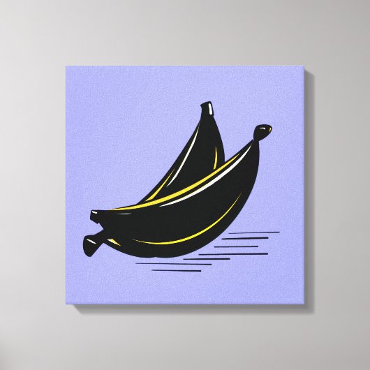 Dunkle Banane – Minimale Grafik-Kunst Leinwanddruck (Vorderseite)