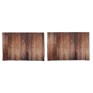 Dunkle Barn Wood Kissenbezug