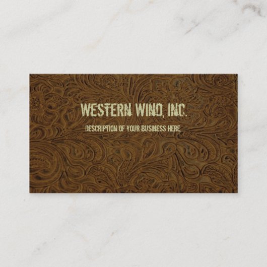 Dunkle bearbeitete lederne Visitenkarte Browns (Vorderseite)