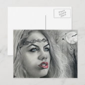 Dunkle Beauty-Mondschatten Postkarte (Vorne/Hinten)