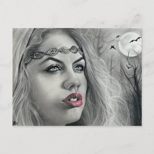 Dunkle Beauty-Mondschatten Postkarte (Vorderseite)