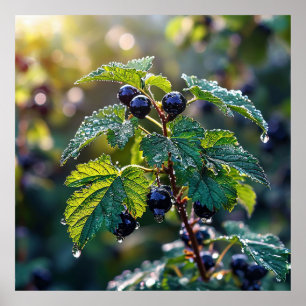 🫐 Dunkle Beeren für Küchenwand 🫐 Poster