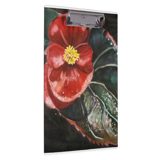 Dunkle Begonia in Wasserfarbe Klemmbrett (Rechts)