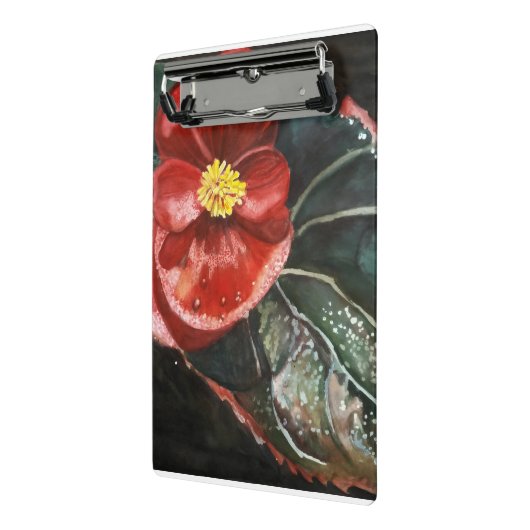 Dunkle Begonia in Wasserfarbe Mini Klemmbrett (Gewinkelt2)