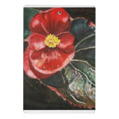 Dunkle Begonia in Wasserfarbe Mini Klemmbrett (Rückseite)