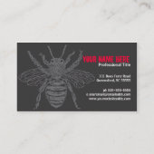 Dunkle Bienen Bizcard Visitenkarte (Rückseite)