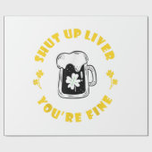 Dunkle Bier trinkt Saint Patricks stopft die Leber Geschenkpapier (Flach)